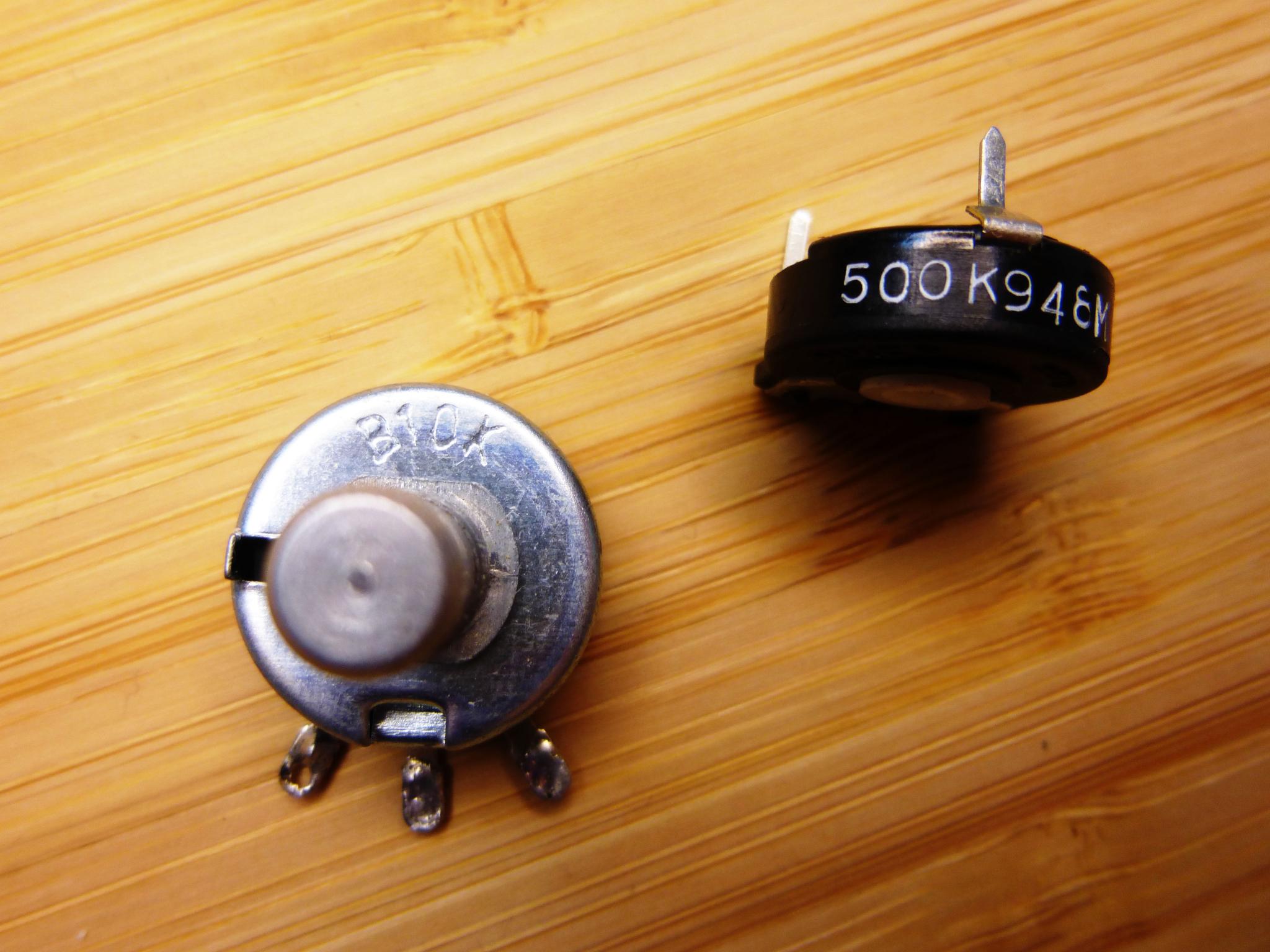 Potentiometer mit Beschriftung