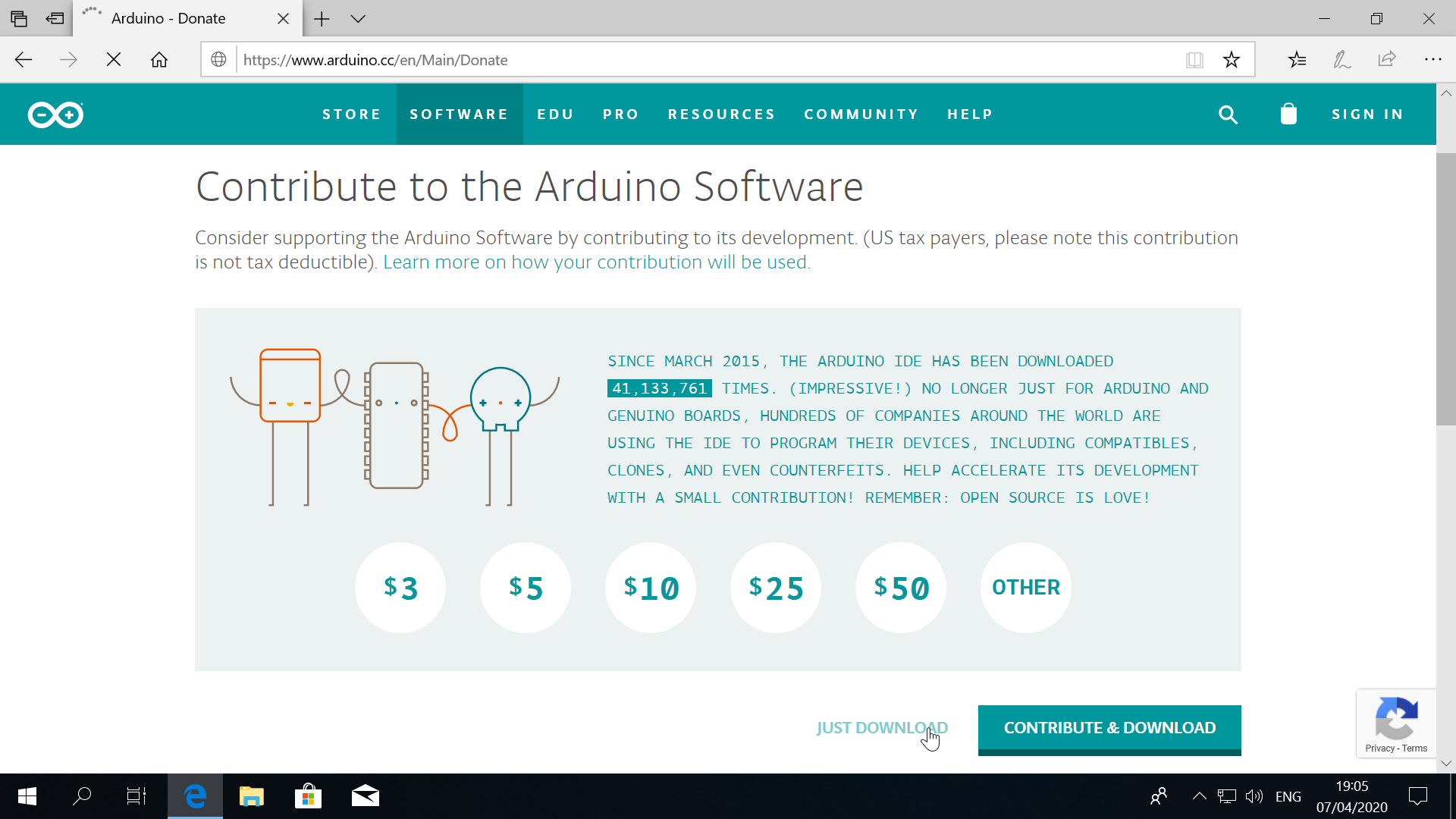 Confirm download