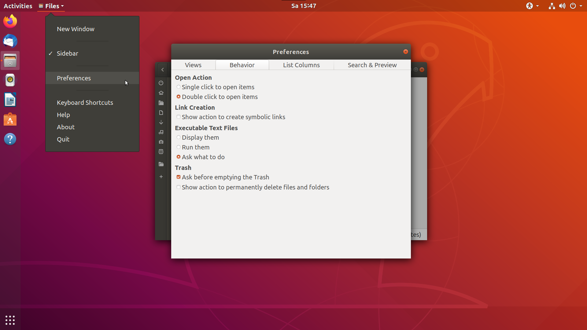 Enable execution from file browser