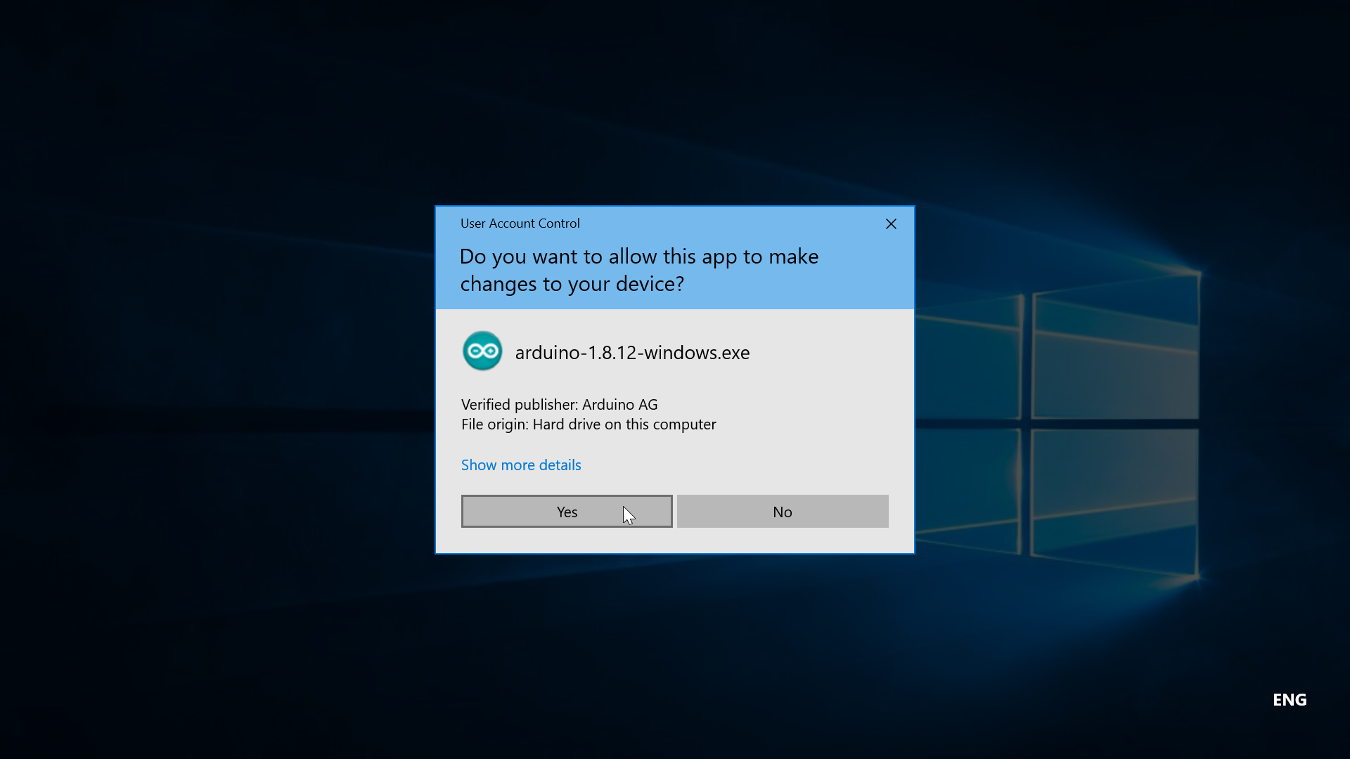 Windows UAC Message